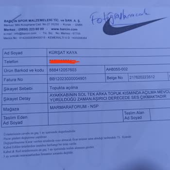 Barçın Spor Nike Airmax270 Ayakkabı Mağduriyeti