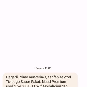 Türk Telekom Prime Ayrıcalık SMS Hatası