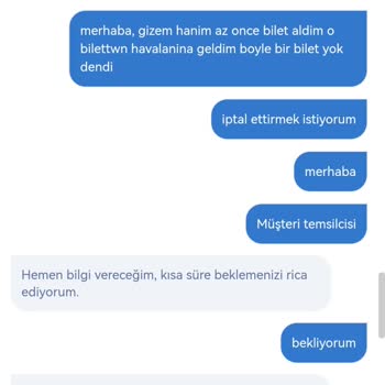 THY Bilet İptal, Ücret İadesi Ve Özür Bekliyoruz Ve Hatanın Düzeltilmesini