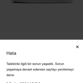 Nike Ödeme Sayfası Hata Veriyor