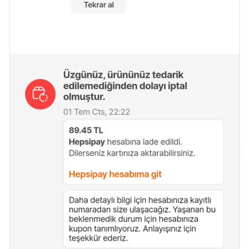 Sebepsiz İade Ediyor Hepsiburada