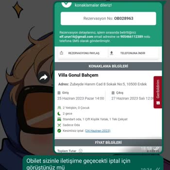 Obilet Villa Gönül Bahçem Otel Rezervasyonu