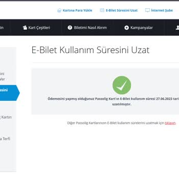 Passolig 3 Defa Para Çekilmesine Rağmen E-bilet Kullanım Süresini Uzatamıyorum.