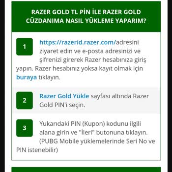 Play Store Razer Gold Ürün Bilgisi Yok