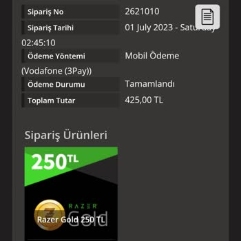Play Store Razer Gold Ürün Bilgisi Yok