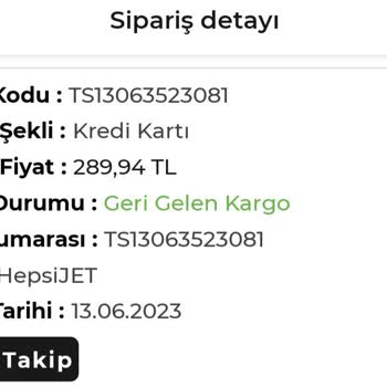 Procsin Gönderilmeyen Sipariş İade Edilmeyen Ödeme