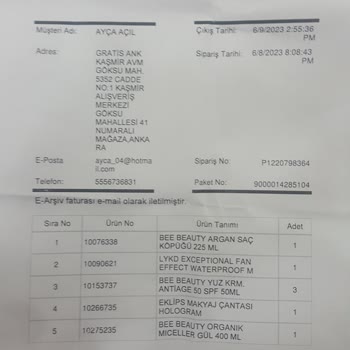 Gratis Eksik Ürün Sıfır İlgi