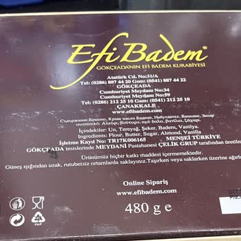 Efi Badem Kurabiye Kutusunun İçindeki Ürünlerin Bozuk Çıkması!