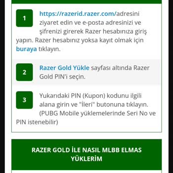 Playstore'dan Razer Gold Aldım Ama Oyun Pinim Yok!