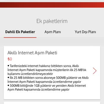 Vodafone 'da Akıllı İnternet Aşım Paketi Adı Altında Zorla Alınan Bedel