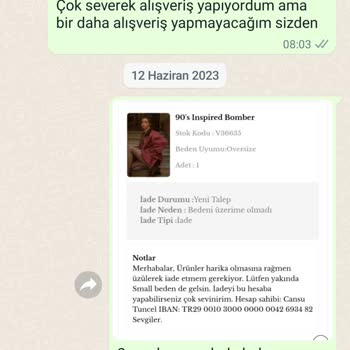 Büyükannemin Sandığı 849,95 TL İade Ücretimi 3 Aydır Göndermiyor