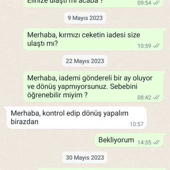 Büyükannemin Sandığı 849,95 TL İade Ücretimi 3 Aydır Göndermiyor