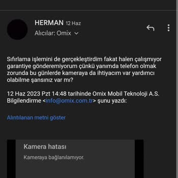 Omix X400 Ön Kamera Çalışmıyor