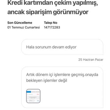 Hepsiburada Kredi Kartından Para Ödemesi Yapılıp Hizmet Alınmaması