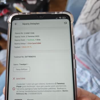 Trendyol Bilgim Dışında Çekimi Alınıp Sonra İptal Edilen Sipariş Sıkıntısı