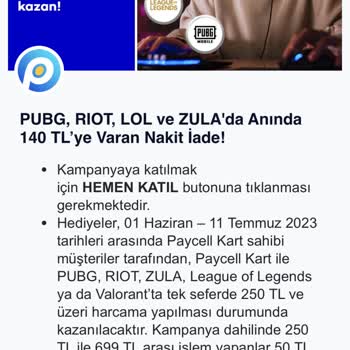 Paycell Kampanya İade Yatmadı