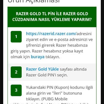 Playstore.com Razer Gold E Pin Kodu Gelmedi