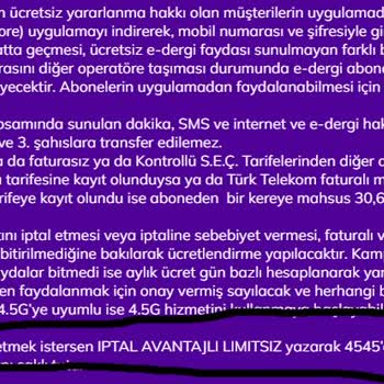 Türk Telekom Tarife Değişikliği Ya Da İptali Yapılamaması