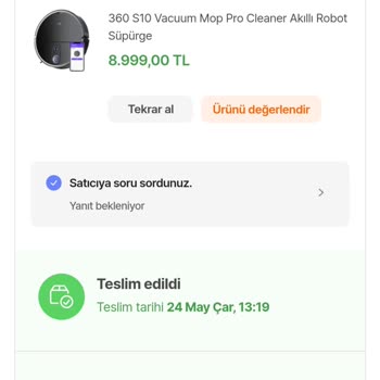 360 Robot Süpürge 360 S10 Vacuum Mop Cleaner Fırça Ayakları 10 Süpürme Dayanmadı