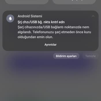 Samsung Telefon Nem Algılandı Bildirimi