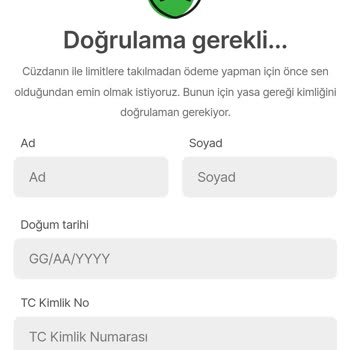 Hepsiburada T. C. Kimlik Bilgilerini İstemesi