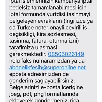 Superonline Üyelik İptali - Hizmetsiz Fatura