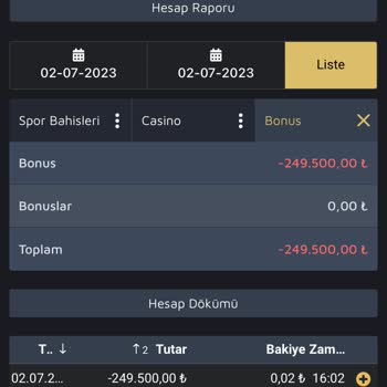 Bahis Senin Haksız Yere Tüm Bakiyemi Silmiş
