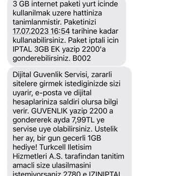 Turkcell 10dk Da 3 GB Bitti Dediler.