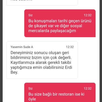 Yemeksepeti Müşteri Temsilcisi Hk.