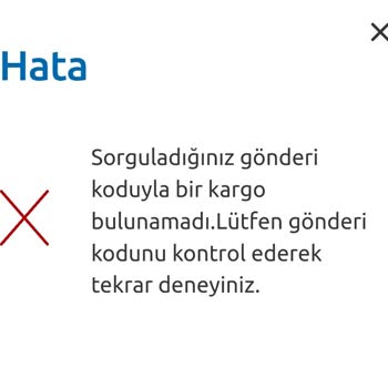 Yurtiçi Kargo (kargo Bulunamadı) Hatası