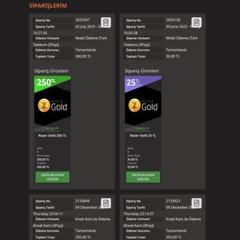 Playstore Razer Gold Pin İşlemi