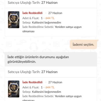 Trendyol Silver Saat Bozuk Saat Yollamışlar İade Kabul Etmiyorlar