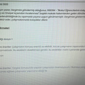 Abant İzzet Baysal Üniversitesi Eğitim Fakültesi Dergisinin Makale Reddi!