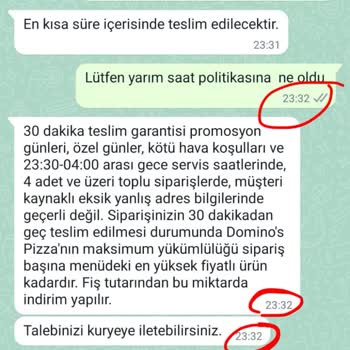 Domino's Pizza Sipariş Teslimi 1.5 Saat + Soğuk