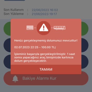 Kent Kart Online Yükleme Yaptım Ama Karta Yüklenmedi