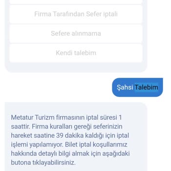 Metatur Turizm Bilet İptal Etmesinden Dolayı Yaşadığım Mağduriyet