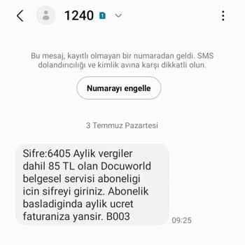 Vodafone Docuworld 1240 Üyeliği