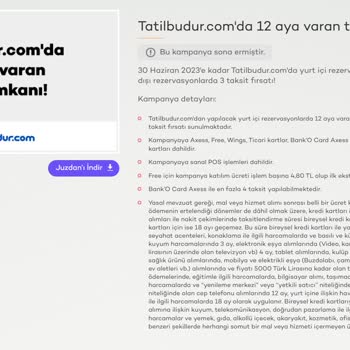 Akbank Axess Juzdan Tatilbudur Kampanyası Hakkında