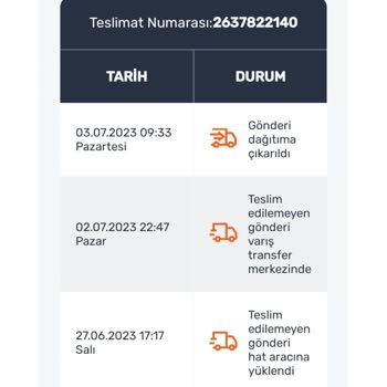 Sürat Kargo'nun Ürünü Teslim Etmeyip Satıcıyı Ve Alıcıyı Mağdur Etmesi