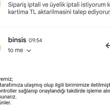 Aymnet.com.tr Kargoya Verilmemiş Ürün İade Ve Üyelik İptali