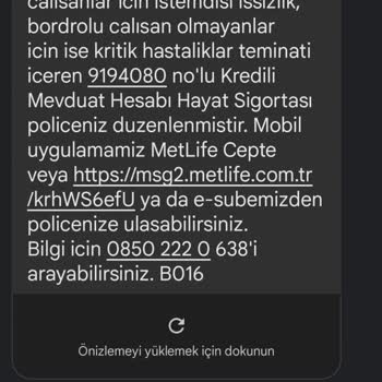 Metlife İzinsiz Sigorta Poliçesi Yapıyor.