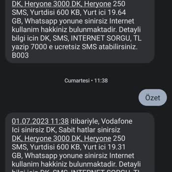 Vodafone İnternetim Çok Çabuk Bitiyor