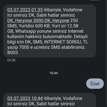 Vodafone İnternetim Çok Çabuk Bitiyor
