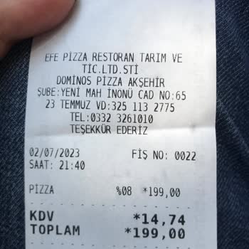 Domino's Pizza Yüksek Fiyat Farkı