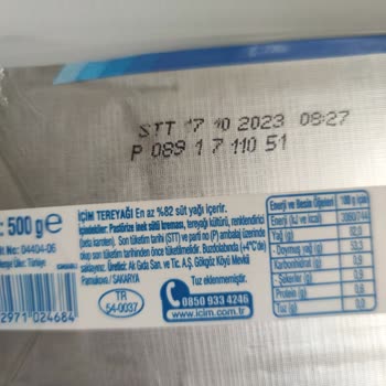 İçim Tereyağı Renklendirici İçeriyor
