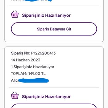 Gratis Teslim Olmayan Sipariş