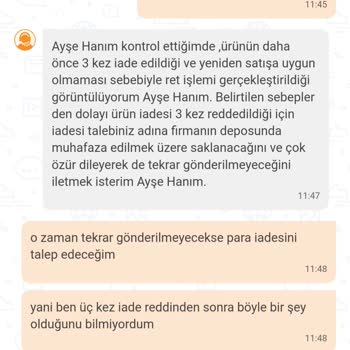 Trendyol Üç Kez İade Reddi Sonrası Çözümsüzlük