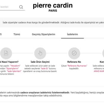 Pierre Cardin Giyim Pierre Cardin Ücret İadesini Aksatıyor.