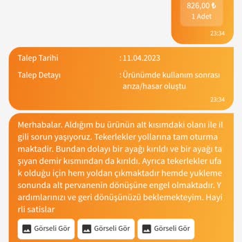 Trendyol Uyumsuz Ürün Sonucu Mağduriyet