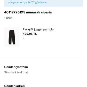 Bershka Teslim Edildi Gözüken Ürün Gelmedi